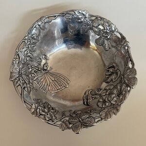 Vintage Arthur Court Silver Butterfly Bowl